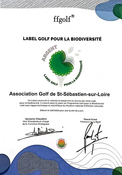 LABEL GOLF POUR LA BIODIVERSITE.